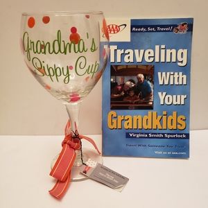 Grandma's sippy cup + book
